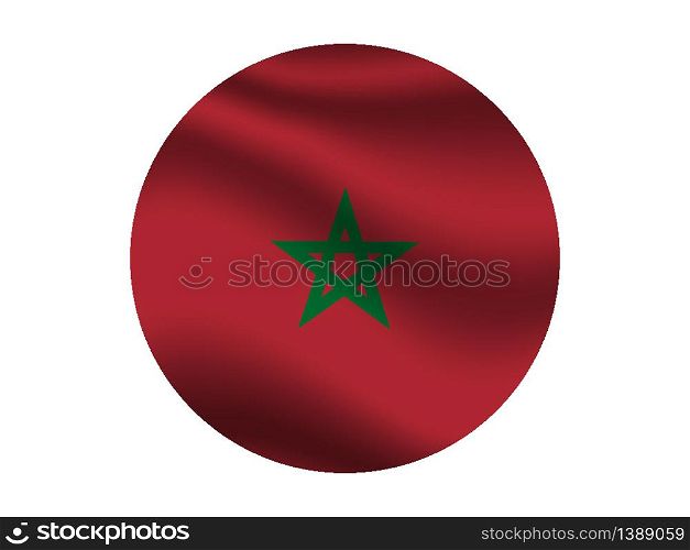 Morocco National flag. original color and proportion. Simply vector illustration background, from all world countries flag set for design, education, icon, icon, isolated object and symbol for data visualisation