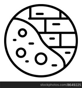Mortar wall icon outline vector. Local adult. Site stone. Mortar wall icon outline vector. Local adult