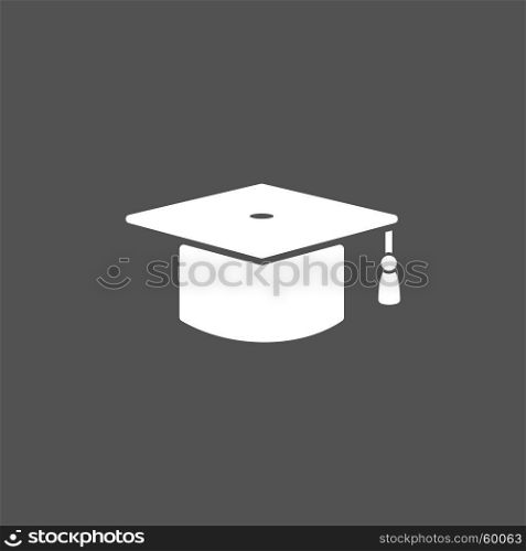 Mortarboard icon on a dark background