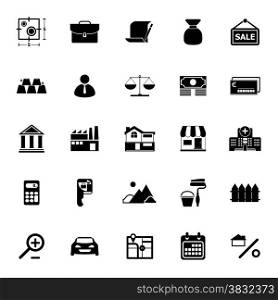 Mortgage and home loan icons on white background, stock vector