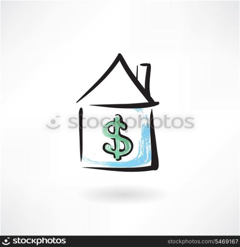 Mortgage grunge icon