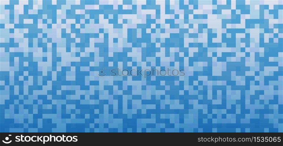 Mosaic abstract background blue color design blur style. vector illustration.