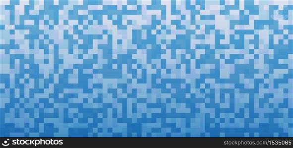 Mosaic abstract background blue color design blur style. vector illustration.