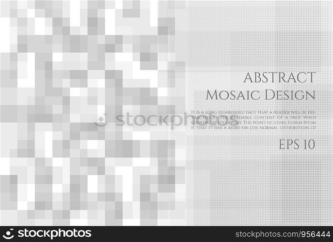 Mosaic background abstract design art style with space for your text. vector illustration