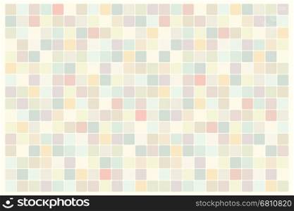Mosaic background of colored squares. Vintage pop art retro illustration. Dull the surface. Mosaic background of colored squares