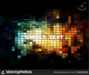 Mosaic Background with Sample Text