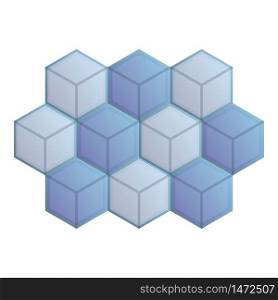Mosaic cube paving icon. Cartoon of mosaic cube paving vector icon for web design isolated on white background. Mosaic cube paving icon, cartoon style