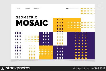 Mosaic Flat Creative background. Vector illustration