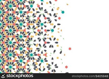 Mosaic gradient design in authentic Arabian style. Vector illustration. Mosaic gradient design in authentic Arabian style.