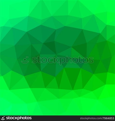 Mosaic Green Background. Abstract Polygonal Green Pattern. Mosaic Green Background