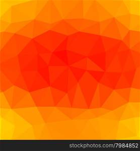 Mosaic Orange Background. Abstract Polygonal Orange Pattern. Mosaic Orange Background