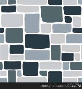 Mosaic stone ground seamless pattern. Flooring ground background, street road cobblestones. Yard or park pavement, racy exterior vector texture of pattern mosaic floor seamless illustration. Mosaic stone ground seamless pattern. Flooring ground background, street road cobblestones. Yard or park pavement, racy exterior vector texture