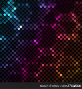 Mosaic with colourful hexagons background, vector illustration