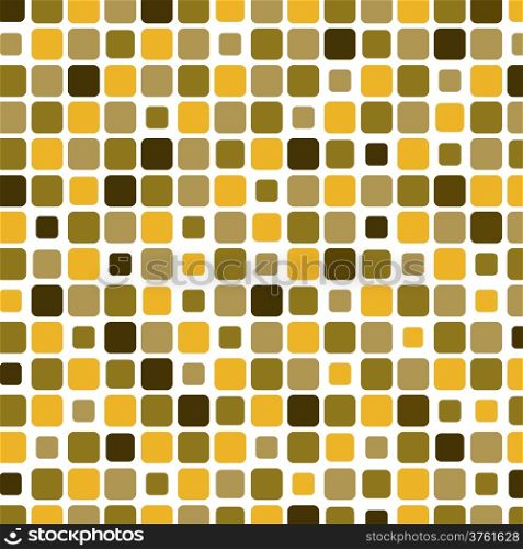 Mosaic with square yellow background, vector illustration