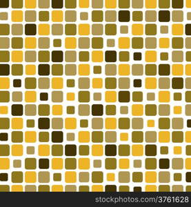 Mosaic with square yellow background, vector illustration