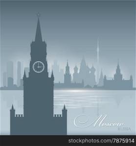 Moscow Russia skyline city silhouette. Vector illustration Background