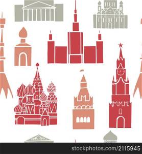 Moscow. Vector seamless pattern.