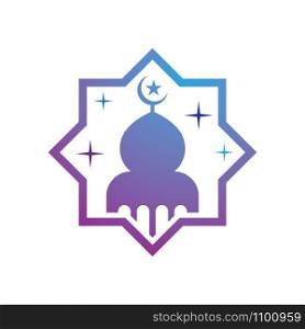 Moslem mosque icon vector Illustration design template
