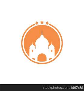Mosque Dome in Circle Star Islamic Symbol