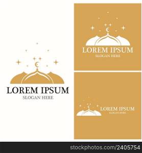 Mosque icon and symbol vector template