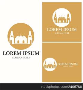 Mosque icon and symbol vector template