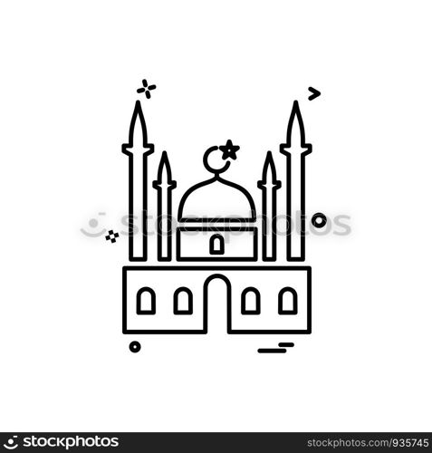 MOsque icon design vector