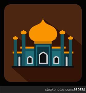 Mosque icon in flat style on a white background vector illustration. Mosque icon in flat style