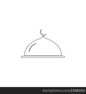 mosque icon logo illustration design