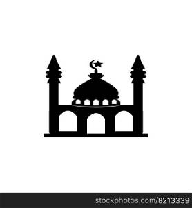 Mosque icon logo, vector design illustration 