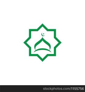 Mosque icon Vector Illustration design Logo template
