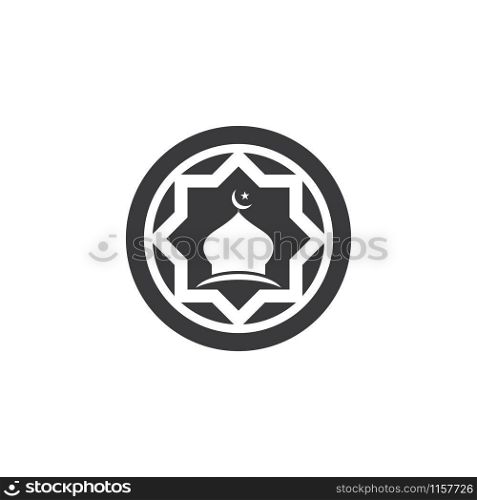 Mosque icon Vector Illustration design Logo template