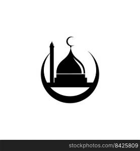 mosque icon vector illustration symbol design 