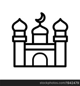 Mosque icon vector on white background