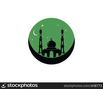 Mosque icon vector template