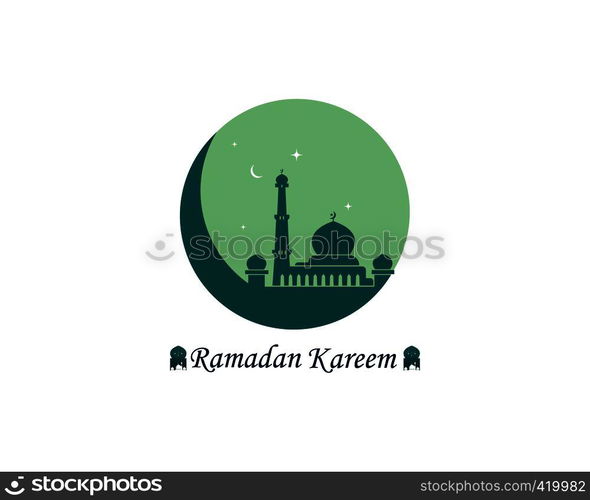 Mosque icon vector template