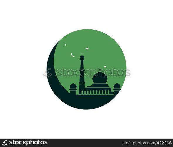 Mosque icon vector template