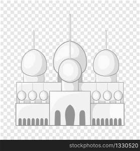 Mosque in UAE icon in cartoon style isolated on background for any web design . Mosque in UAE icon, cartoon style