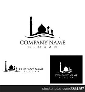 mosque logo and symbol vector