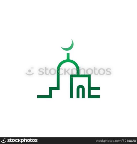 Mosque logo icon design template illustration
