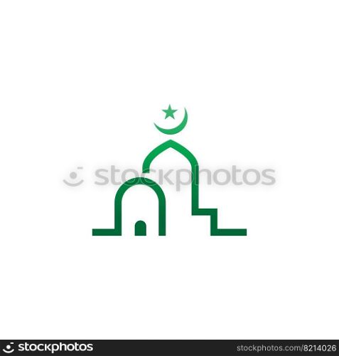Mosque logo icon design template illustration