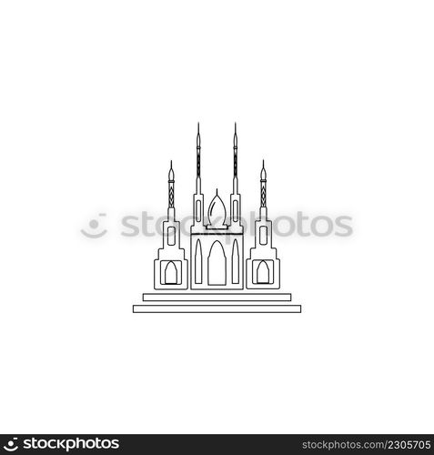 mosque logo image vector illustration 