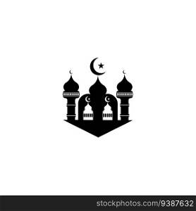 Mosque Moslem icon vector Illustration
