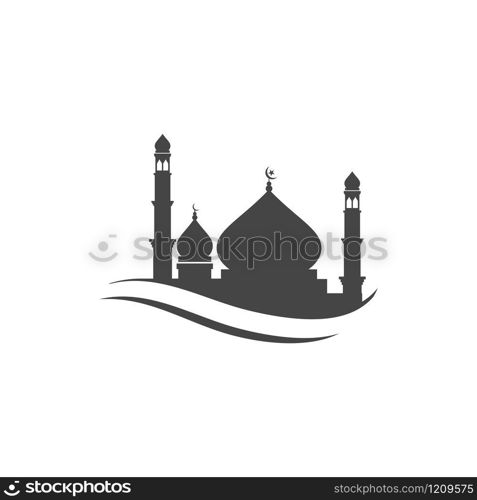 Mosque Moslem icon vector Illustration design template