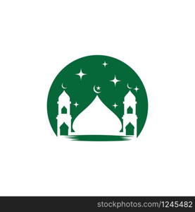 Mosque Moslem icon vector Illustration design template