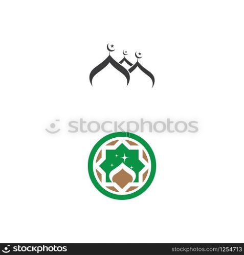 Mosque Moslem icon vector Illustration design template