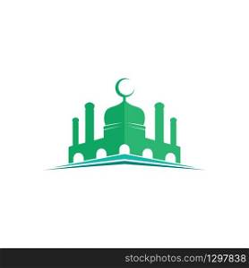 Mosque ramadhan and islamic design arabian logo