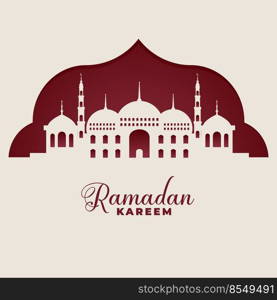 mosque silhouettes ramadan kareem islamic background