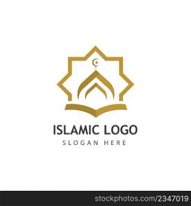 Mosque vector icon illustration design template