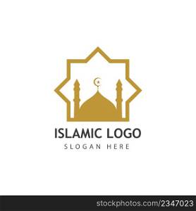 Mosque vector icon illustration design template