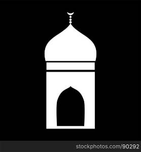 Mosque white color icon .. Mosque it is white color icon .